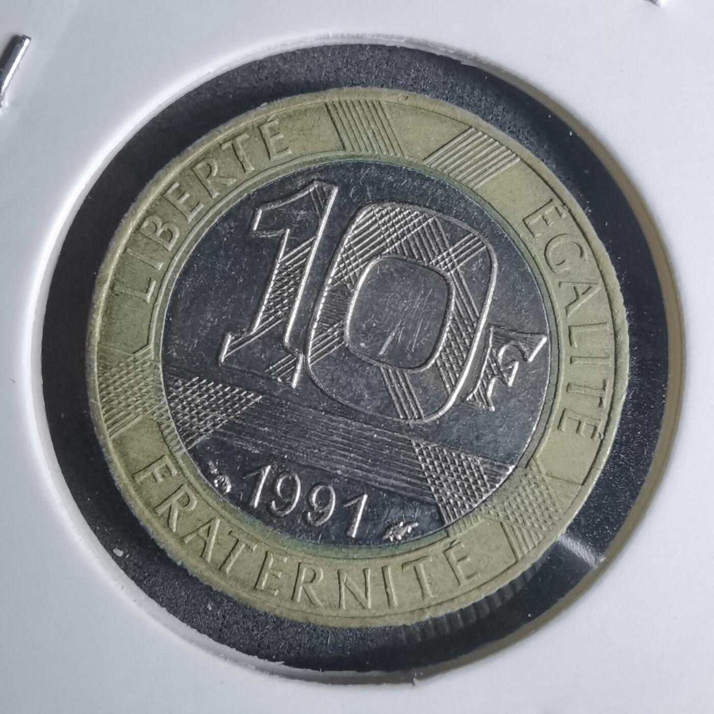 沼泽如烟--第920场 法国1991年10法郎