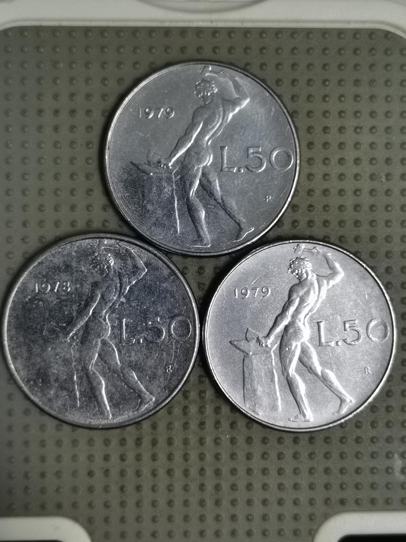 2025年第129场各国散币拍卖（总第129场） 意大利50里拉3枚