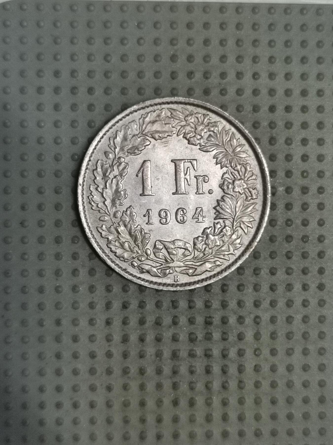 2025年第129场各国散币拍卖（总第129场） 瑞士1964年1法郎银币