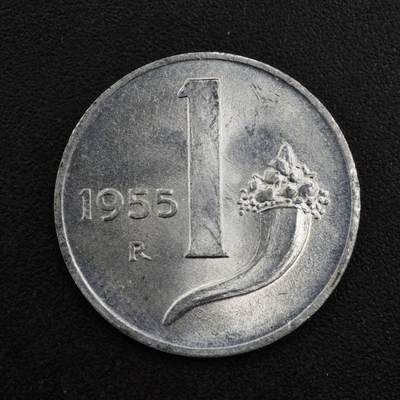 【淘币小摊】实时拍第八百一十七拍   散币场   满百包邮可预留二周 每周一统一发货   - 意大利1955年1里拉铝币