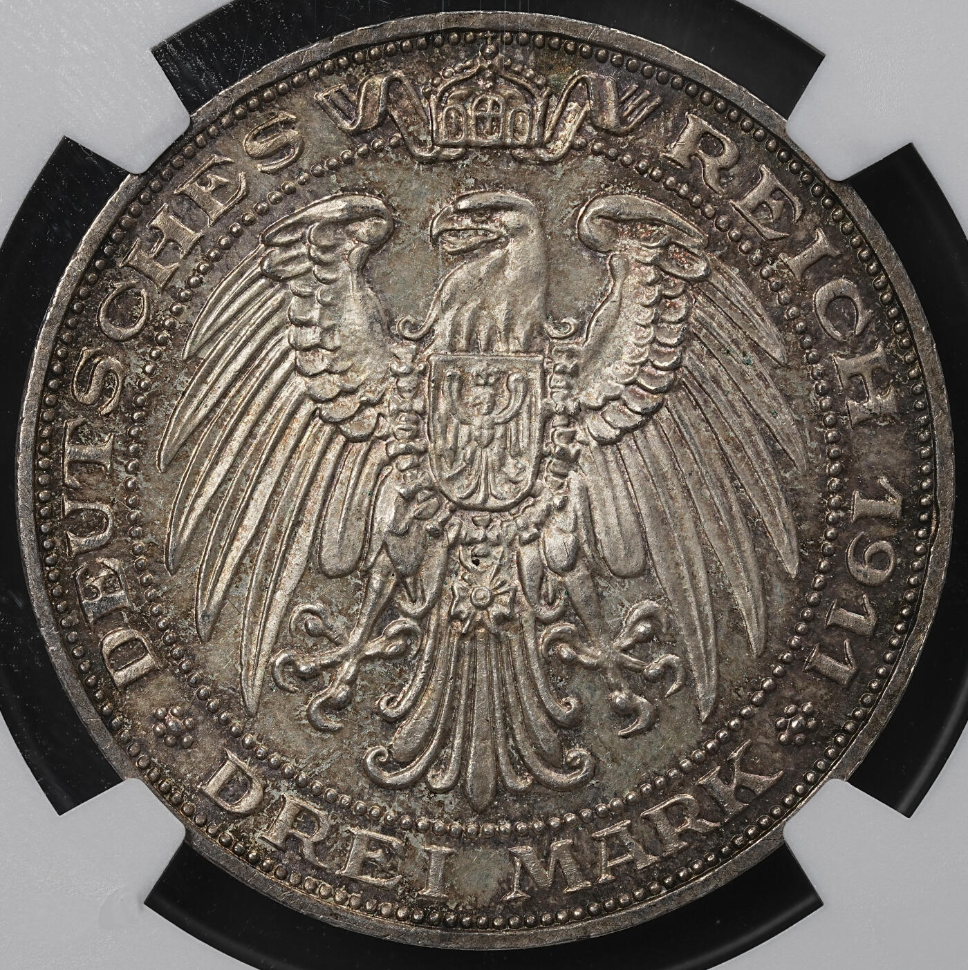 修遠堂世界钱币第九十六期 NGC MS634 1911年普鲁士-布雷斯劳大学百年纪念3马克银币