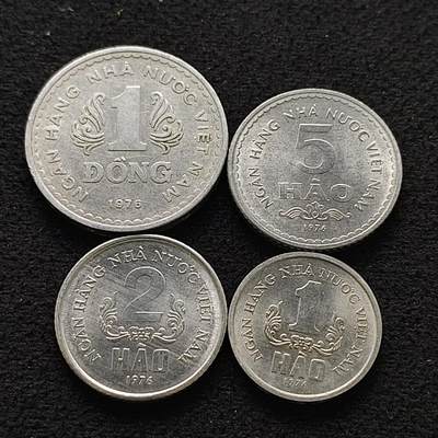 【全场包邮】纯粹捡漏拍484场（免费代拍第21场） - 越南1976年第一版4枚套币 UNC品相