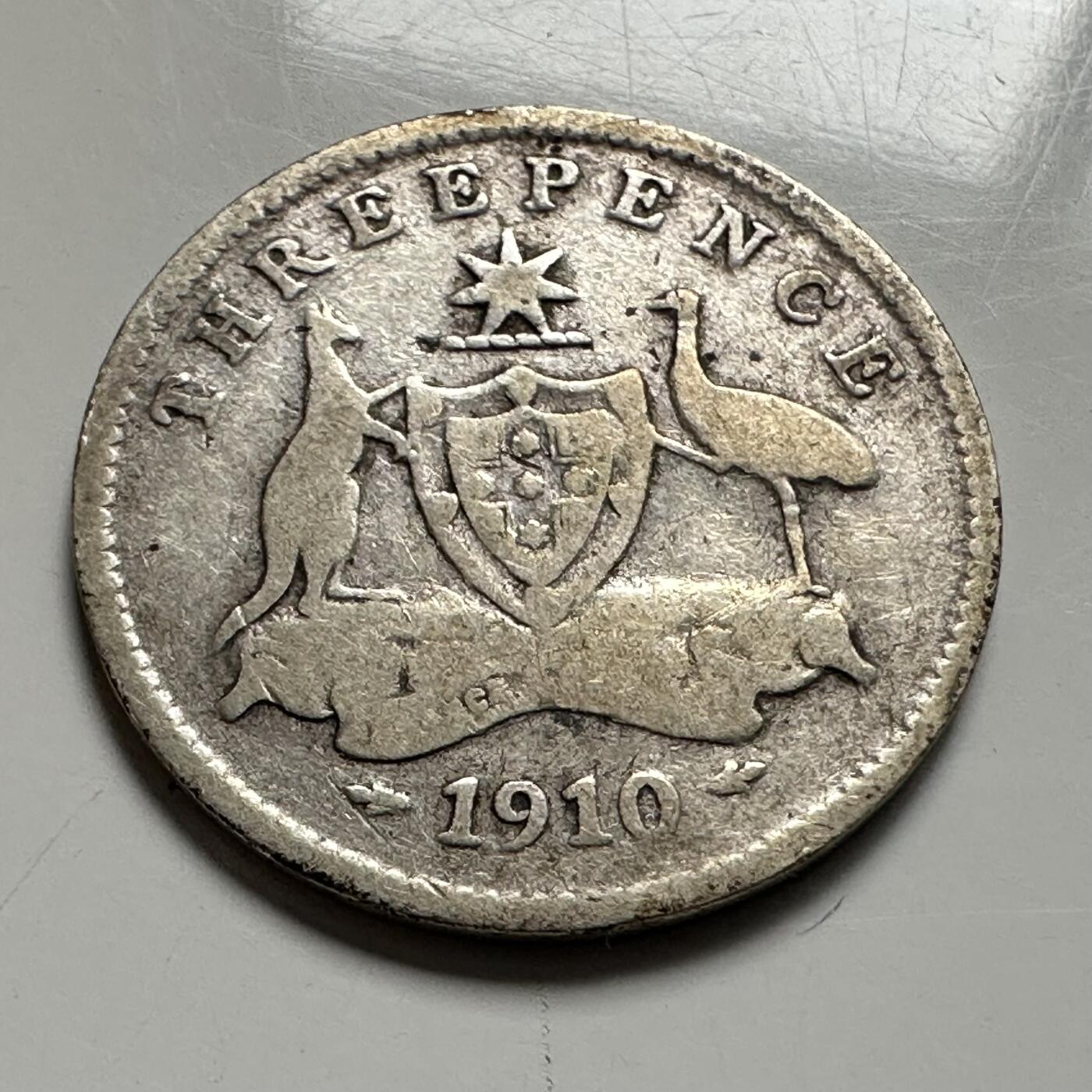 🌹外币初藏🌹🐯2025年第136场  每周二四六晚8️⃣点 接代拍 澳大利亚1910年三便士银币 925高银