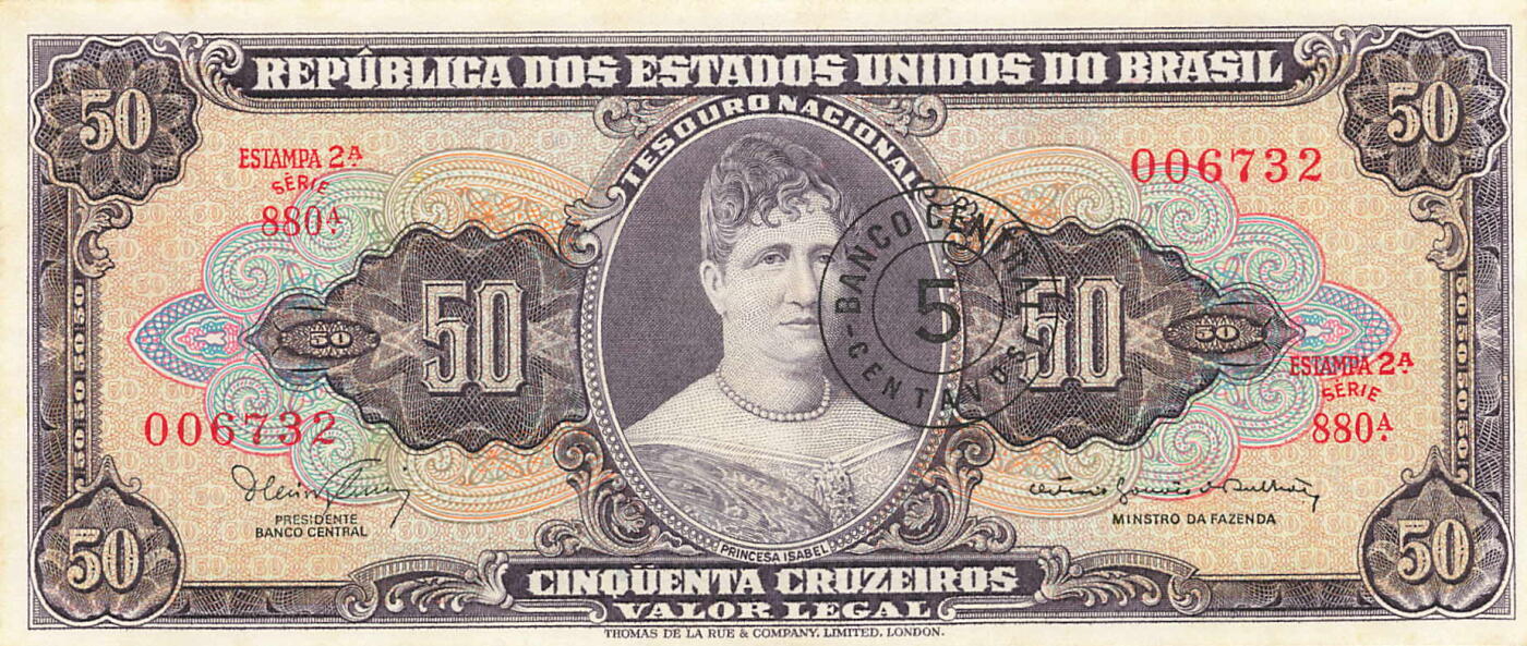 小福收藏拍卖第197期 裸钞场 本期有多张豹子号靓号 百慕大03年50元纪念钞百位号 马来亚和英属婆罗洲开国第一张纸币大冠女王 马来亚 41年1元英王乔六 法属太平洋10000法郎 捷克1000克朗纪念钞千位号  卢森堡 1000法郎  萨尔瓦多样钞 匈牙利 法罗群岛 危地马拉等多国精美纸币 巴西 1966年 50克鲁塞罗 加盖5生丁 a版 千位号 有黄 unc