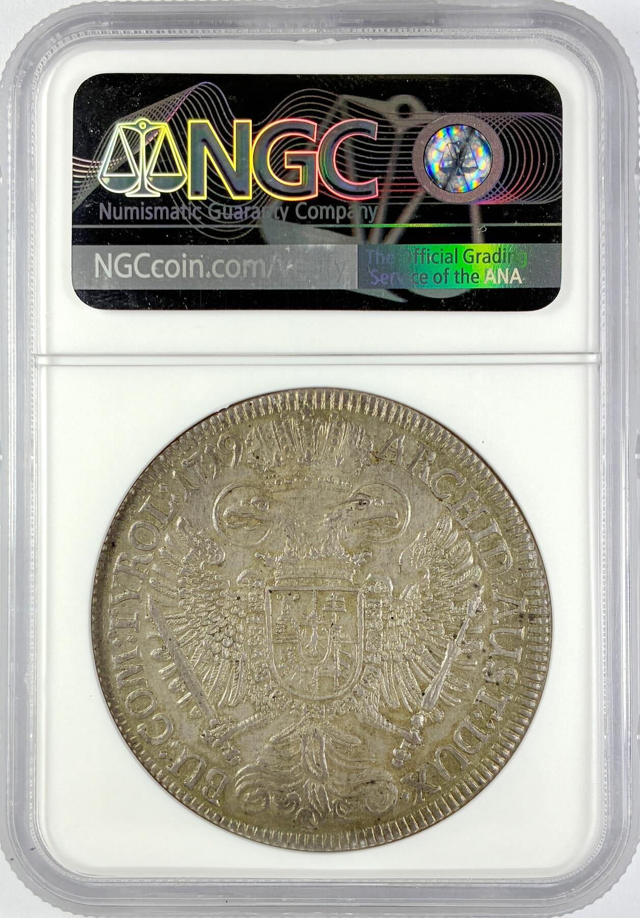 【雨安】【直播拍卖】【世界币章119期-评级币】2025-12-06 周六 19:30 保真 [评级欧洲] Austria 奥地利 1泰勒 1719年 查理六世  NGC-MS62