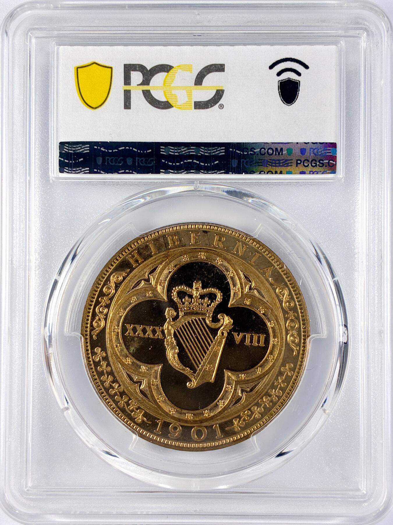 【雨安】【直播拍卖】【世界币章119期-评级币】2025-12-06 周六 19:30 保真 [评级欧洲] Ireland 爱尔兰 48D 1901年 爱德华七世 X#13a PCGS-PR66CAM