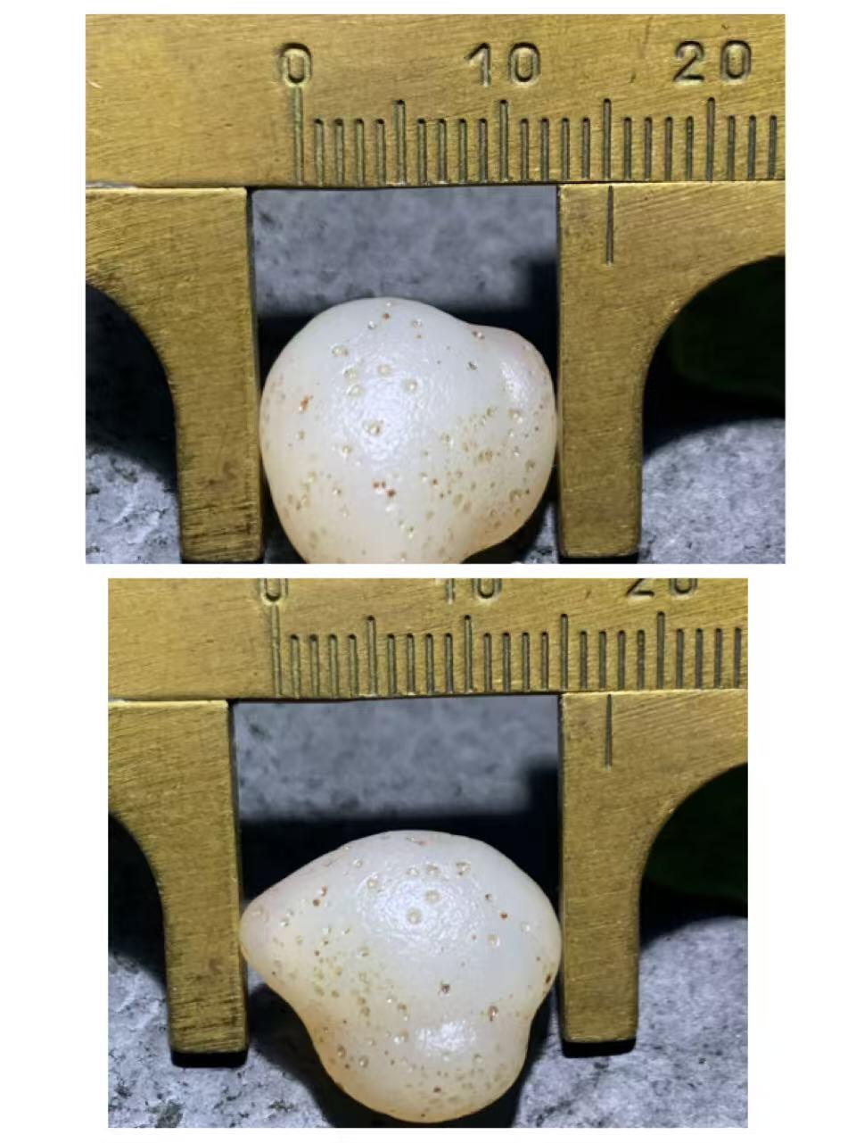 精美天然戈壁阿拉善寿桃形玛瑙原石一颗，