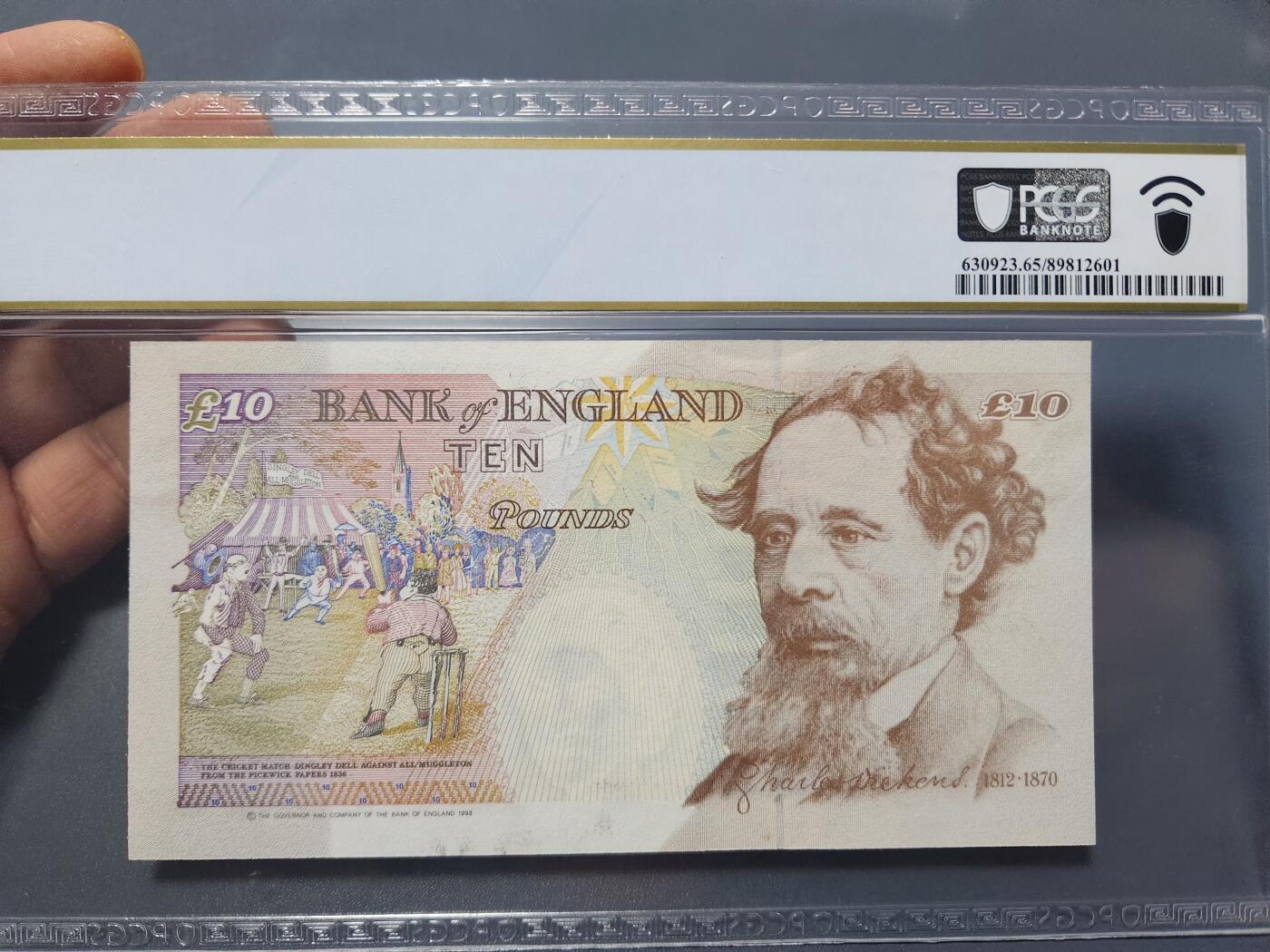 12月5号晚上8点 评级币专场外国纸币自动截拍第68场 英国10镑 稀少签名PCGS65