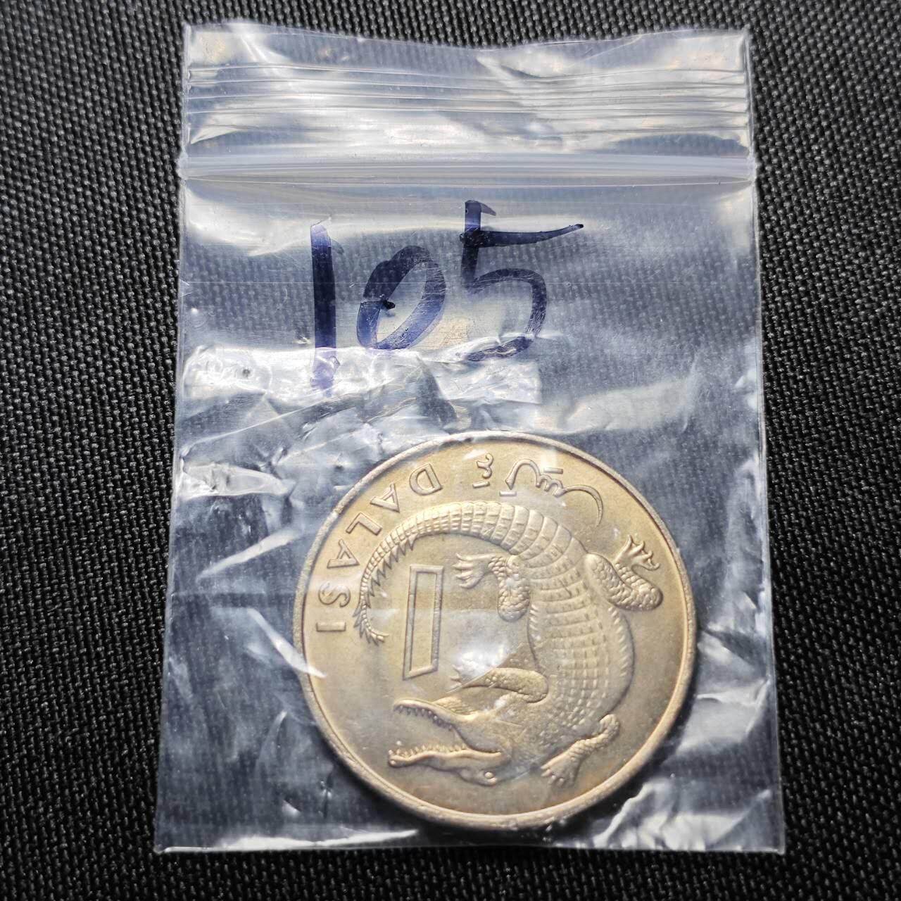 KK钱币收藏小铺 （套币 好品/批量散币 银币）专场  2月预留时间 周末发货   1971冈比亚1达拉西 独年! 少见好品！