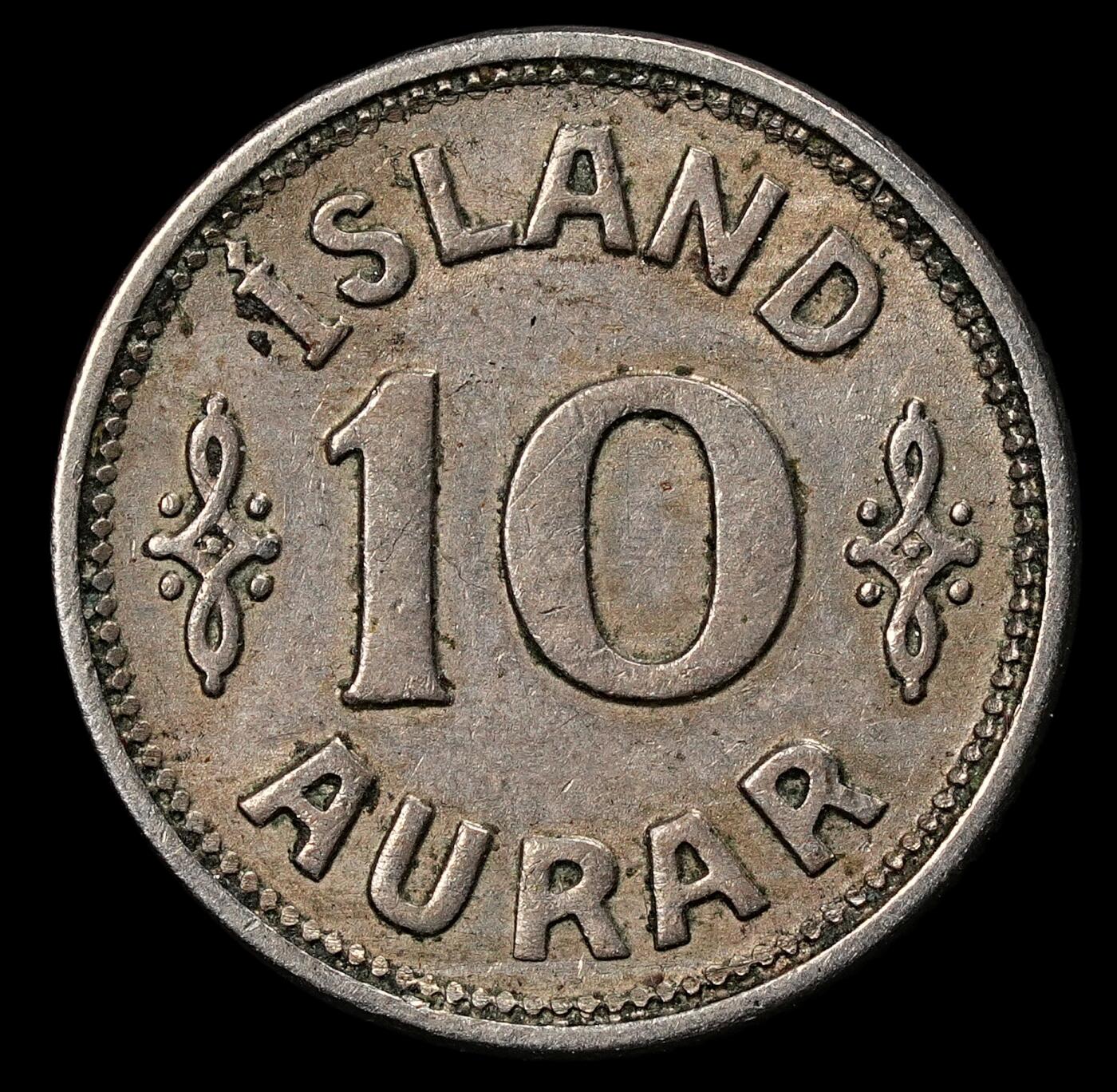 修遠堂世界钱币第九十六期 1933年冰岛10 AURAR 币筋