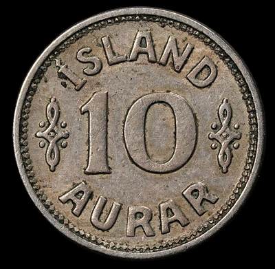 修遠堂世界钱币第九十六期 - 1933年冰岛10 AURAR 币筋