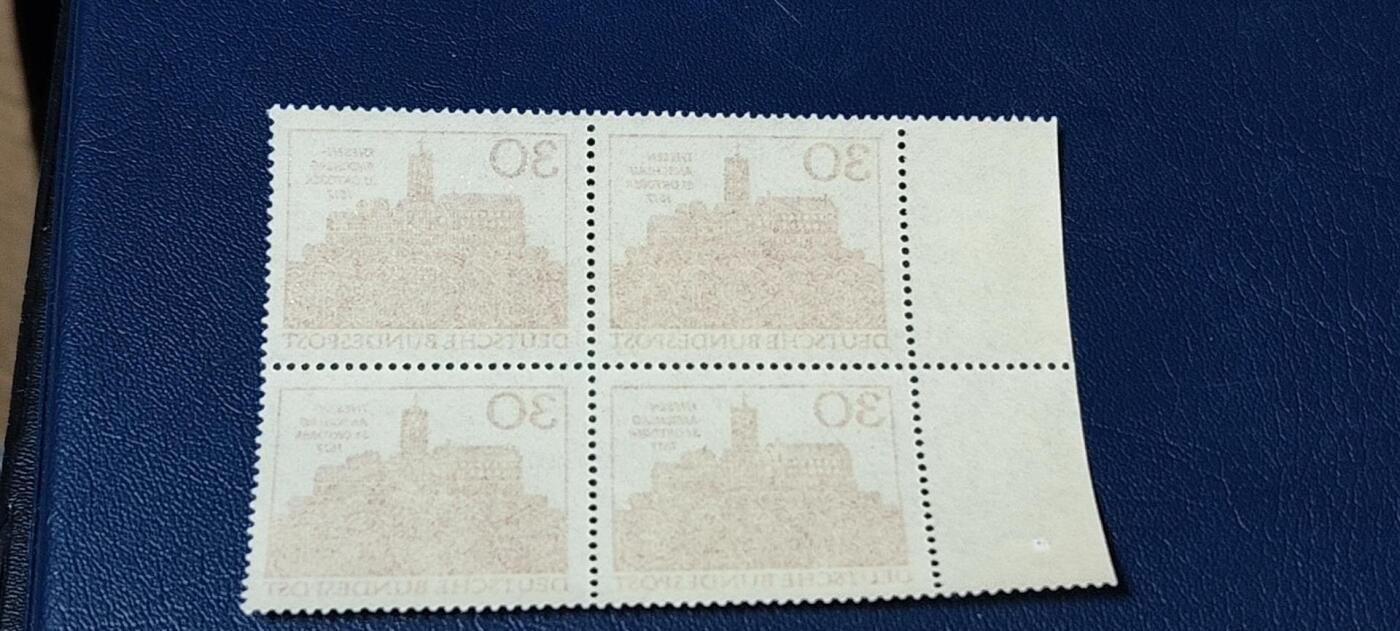 德国邮票专场，都是四方联 德国四方连邮票，1967年发行：马丁.路德宗教改革450周年，品相如图