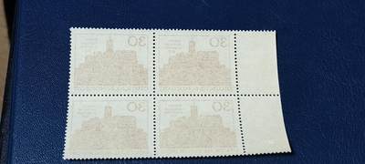 德国邮票专场，都是四方联 德国四方连邮票，1967年发行：马丁.路德宗教改革450周年，品相如图