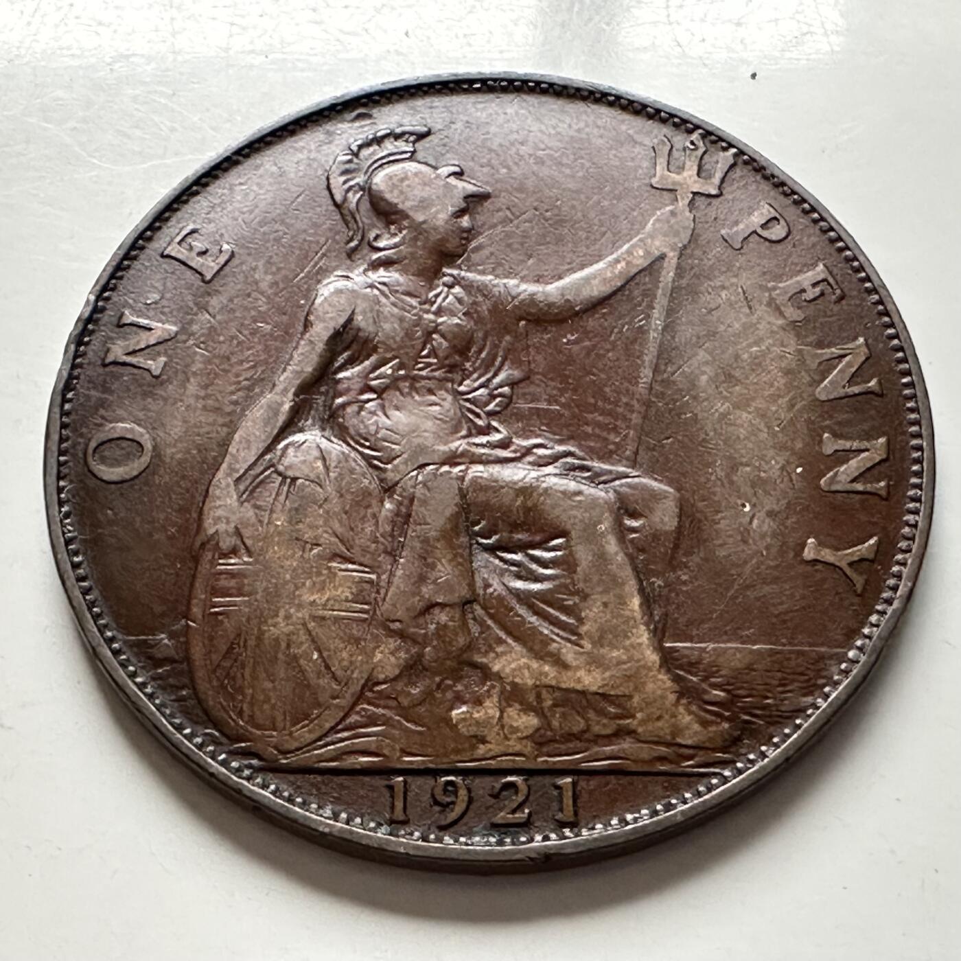 🌹外币初藏🌹🐯2025年第136场  每周二四六晚8️⃣点 接代拍 英国1921年一便士