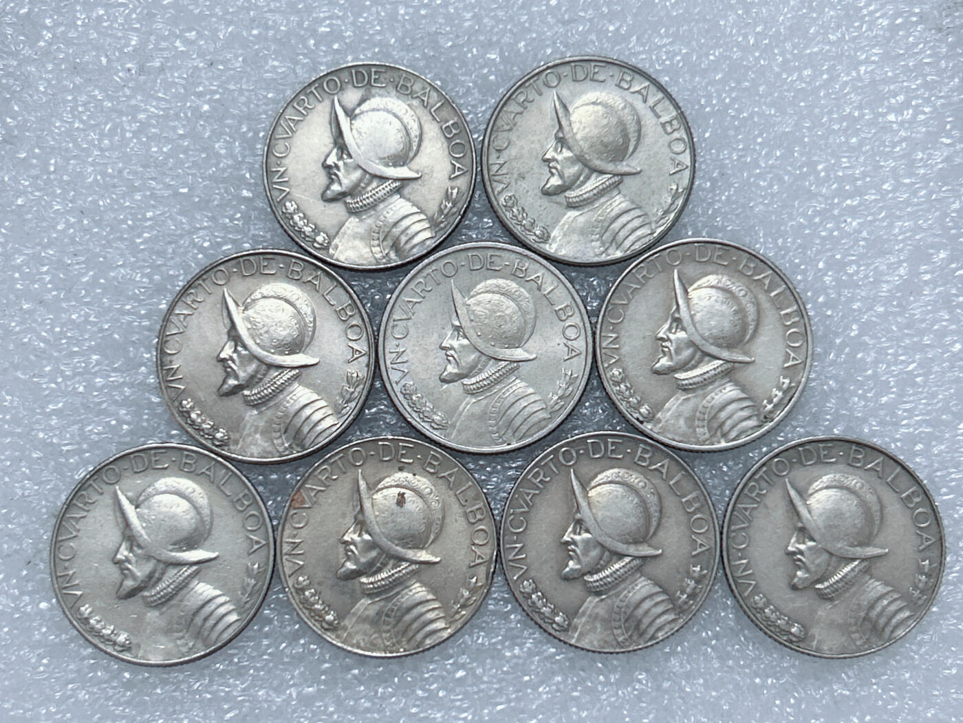 第一海外回流一元起拍收藏 散集专场  第275期 巴拿马1/4巴波亚硬币 9枚