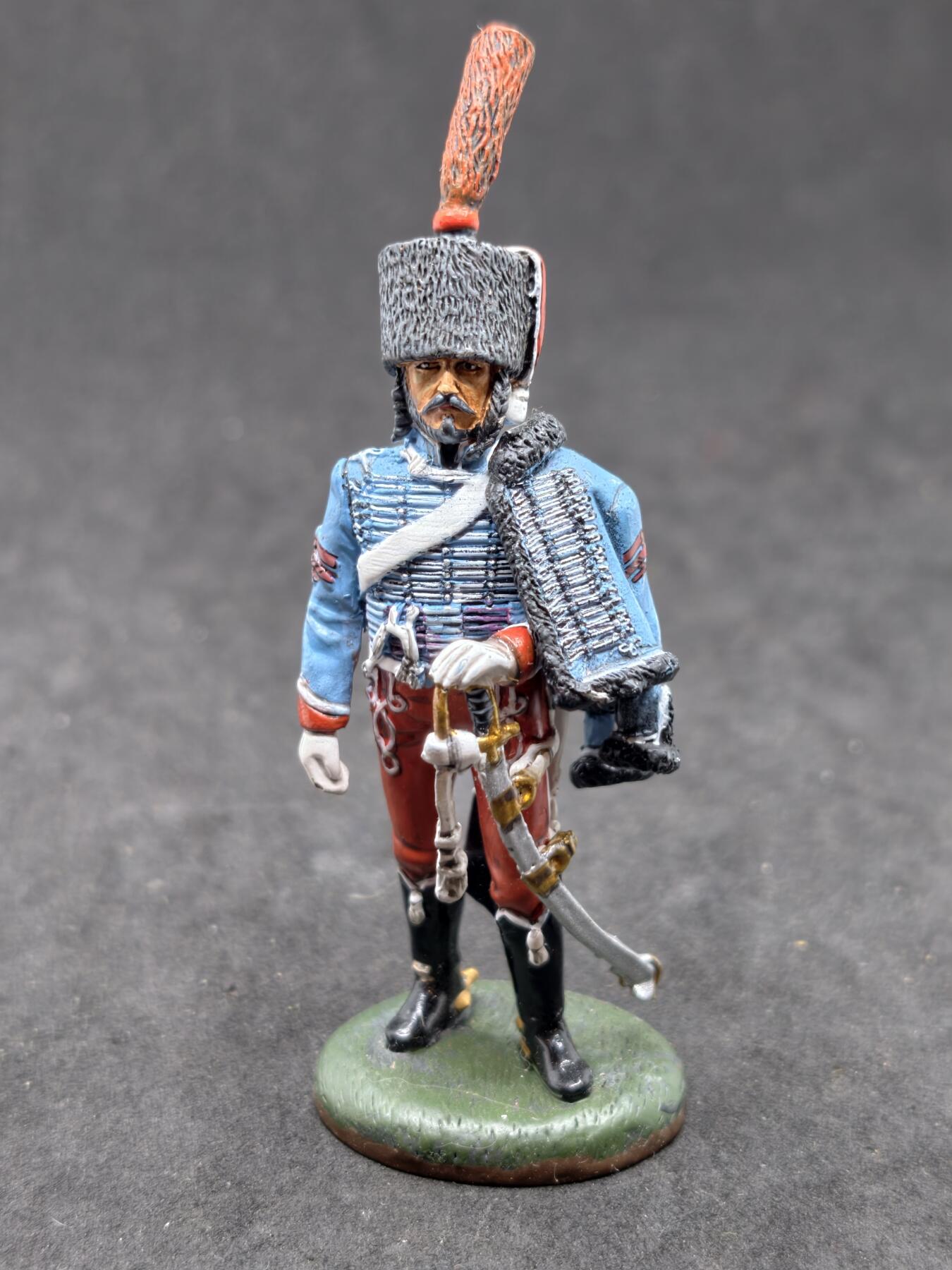 凯旋世界勋赏（第20期）（欢迎送拍）（对拍品有疑问请询问客服，不接受到手刀，出价默认拍品品相。请认真阅读拍卖规则！出价默认已认可！）（收到货请录制开箱视频，无视频概不处理问题。） Del Prado品牌的拿破仑战争时期法军骠骑兵工兵微缩人