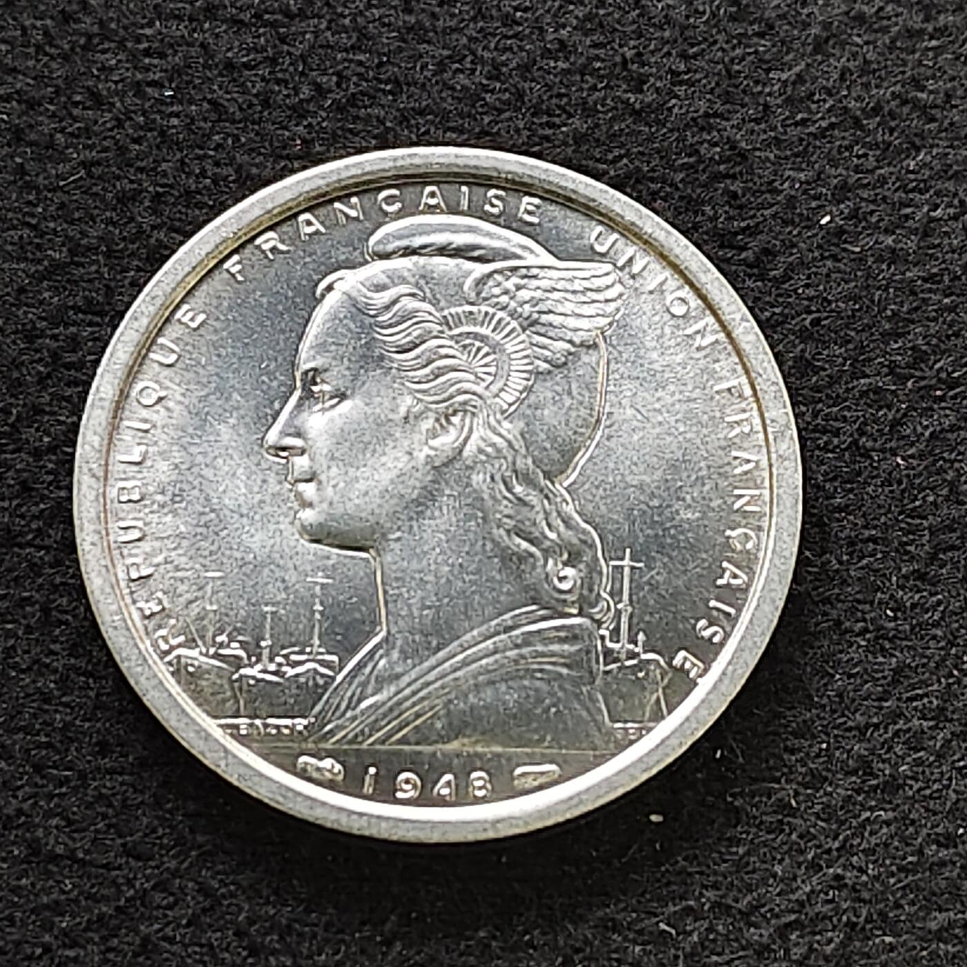 【全场包邮】纯粹捡漏拍484场（免费代拍第21场） 法属喀麦隆1948年2法郎