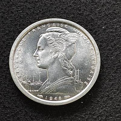 【全场包邮】纯粹捡漏拍484场（免费代拍第21场） - 法属喀麦隆1948年2法郎