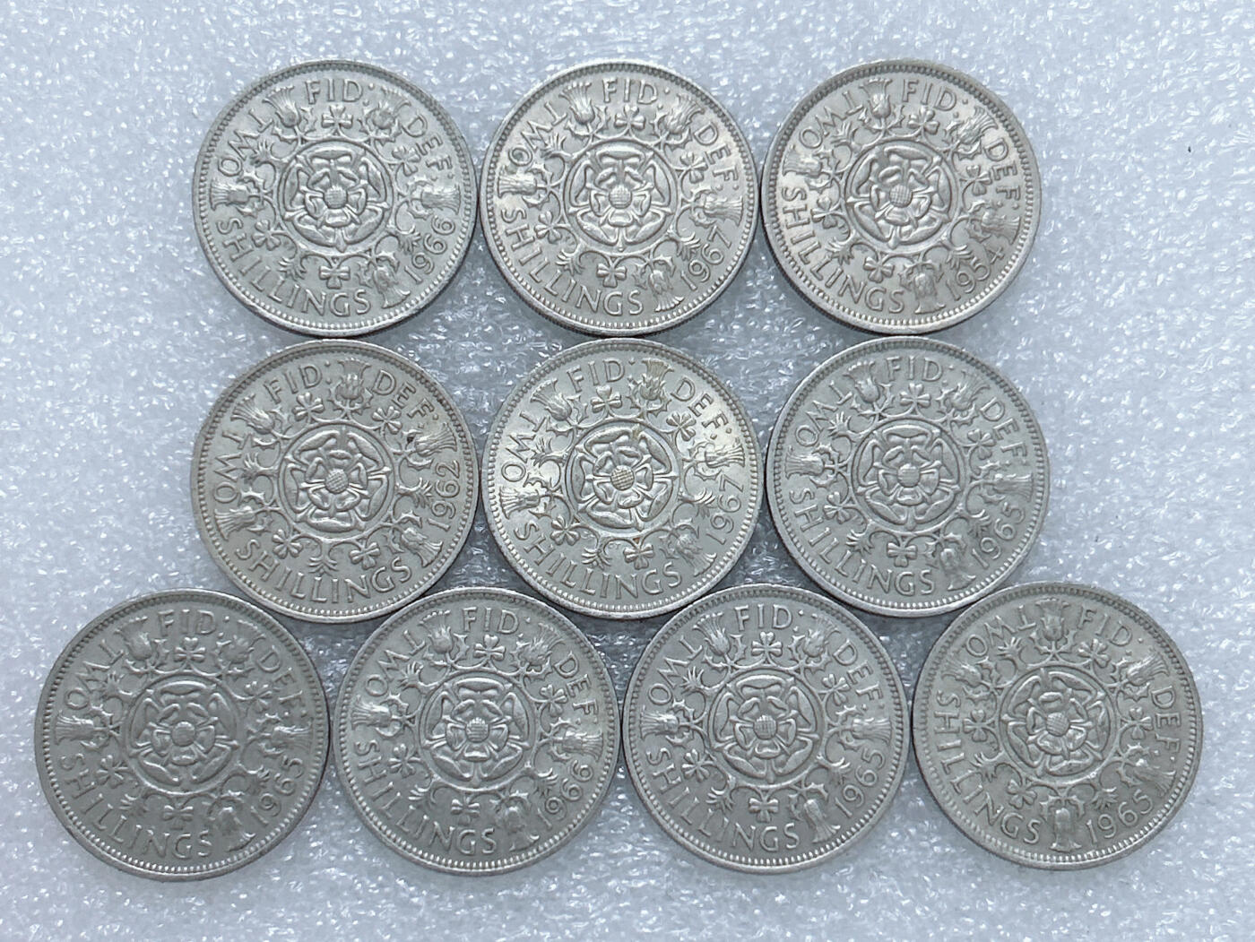 第一海外回流一元起拍收藏 散集专场  第275期 英国2先令硬币 10枚 带光品