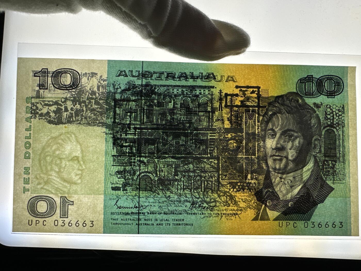 12.5纸币专场 1985-1991年版 澳大利亚10澳元 豹子身