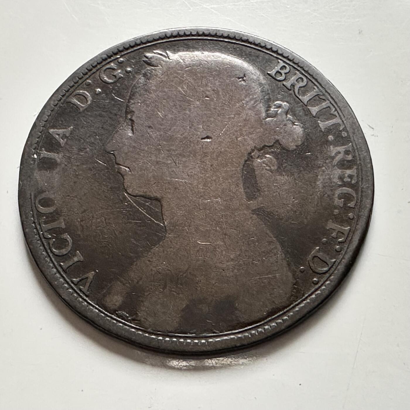 🌹外币初藏🌹🐯2025年第136场  每周二四六晚8️⃣点 接代拍 英国1890年维多利亚一便士