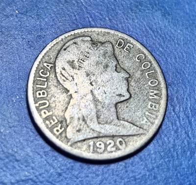 外国优质老铜币银币，周六九点倒数截拍，满百包邮，可寄存半年，喜欢朋友微信扫描二维码可直接参拍 - 哥伦比亚1920年1分