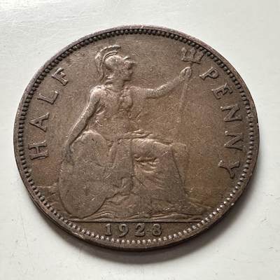 🌹外币初藏🌹🐯2025年第136场  每周二四六晚8️⃣点 接代拍 - 英国1928年1/2便士 b