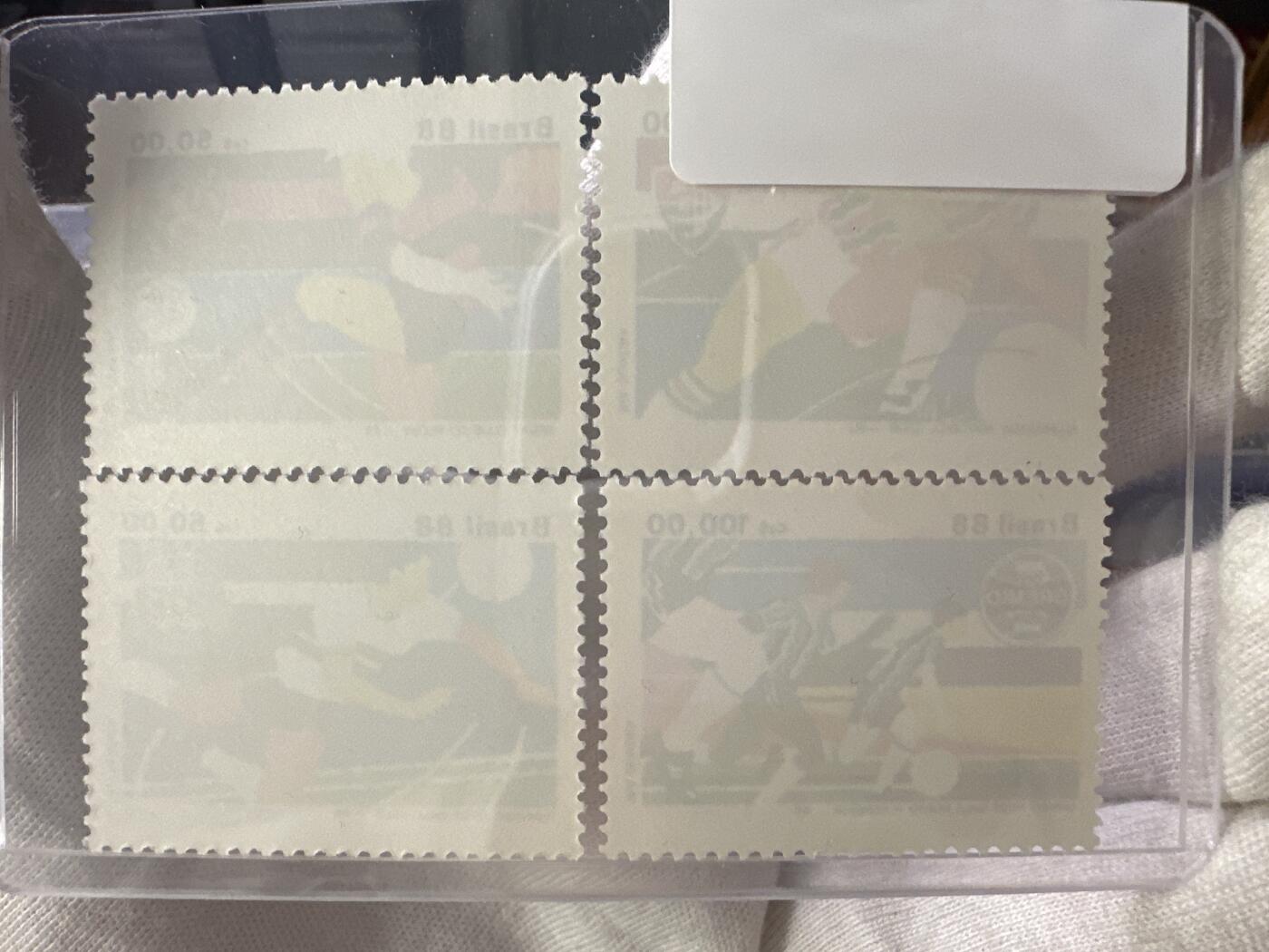 12.6邮票专场 巴西1988年足球俱乐部4枚全