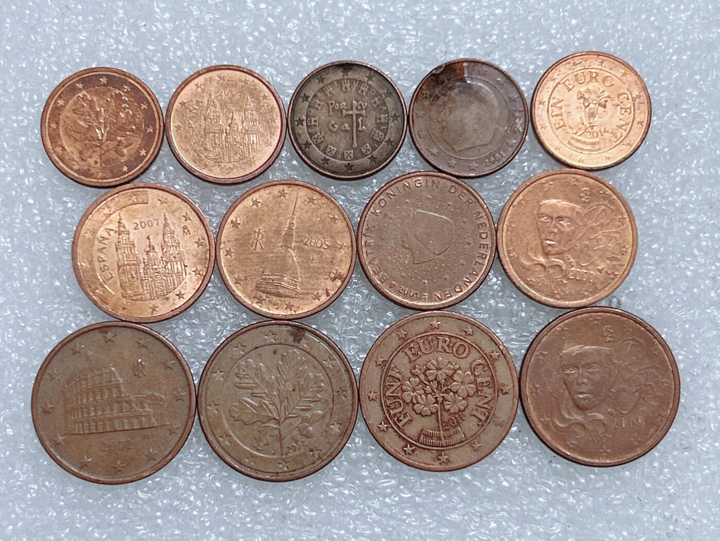 第一海外回流一元起拍收藏 散集专场  第275期 欧盟不同版本硬币 13枚