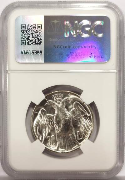 博洋堂世界钱币拍卖第150期（全场包邮） NGC MS66 希腊1964年康斯坦丁二世结婚纪念30德拉克马银币，原卷拆出品质，晃眼曝光状态，送评人严选质量同分品质上限，可对比其他GEM品相的光度以及打制。