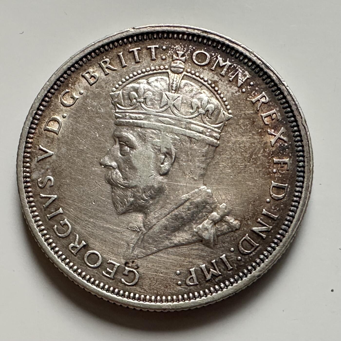 🌹外币初藏🌹🐯2025年第136场  每周二四六晚8️⃣点 接代拍 澳大利亚1927年一弗洛林纪念银币 11.3克 92.5高银 五彩好品