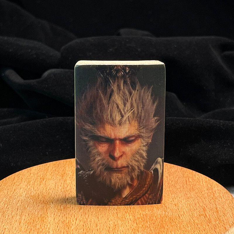 听雨轩（34）天然彩绘实心玉竹牌专场 实心玉竹牌  悟空  4*6cm