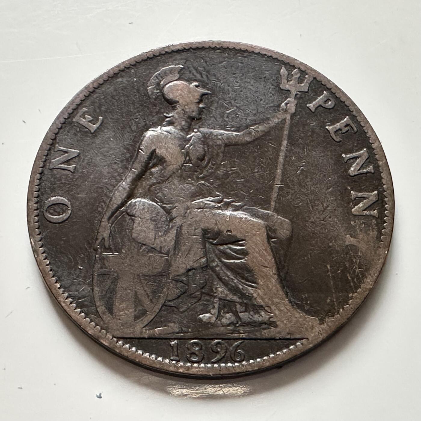 🌹外币初藏🌹🐯2025年第136场  每周二四六晚8️⃣点 接代拍 英国1896年维多利亚一便士 批纱版