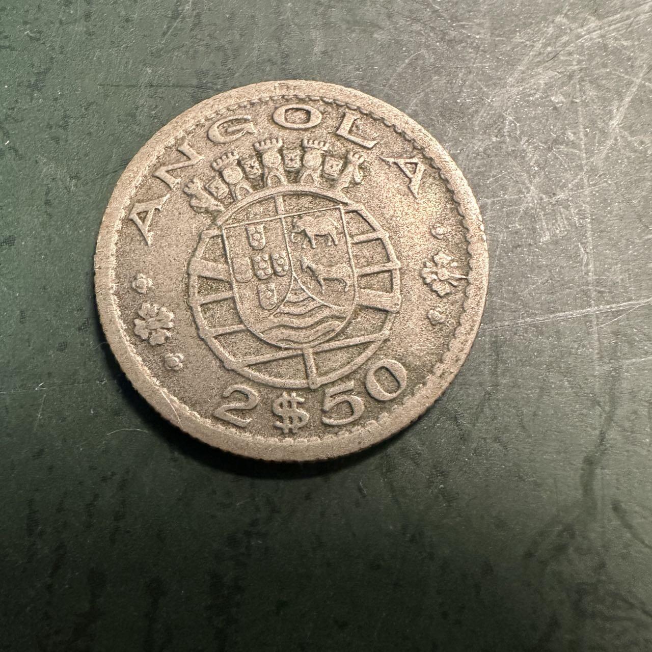 蒂克钱币-第49场 外国硬币散币场 葡属安哥拉 1953年 2.5 埃斯库多 硬币
