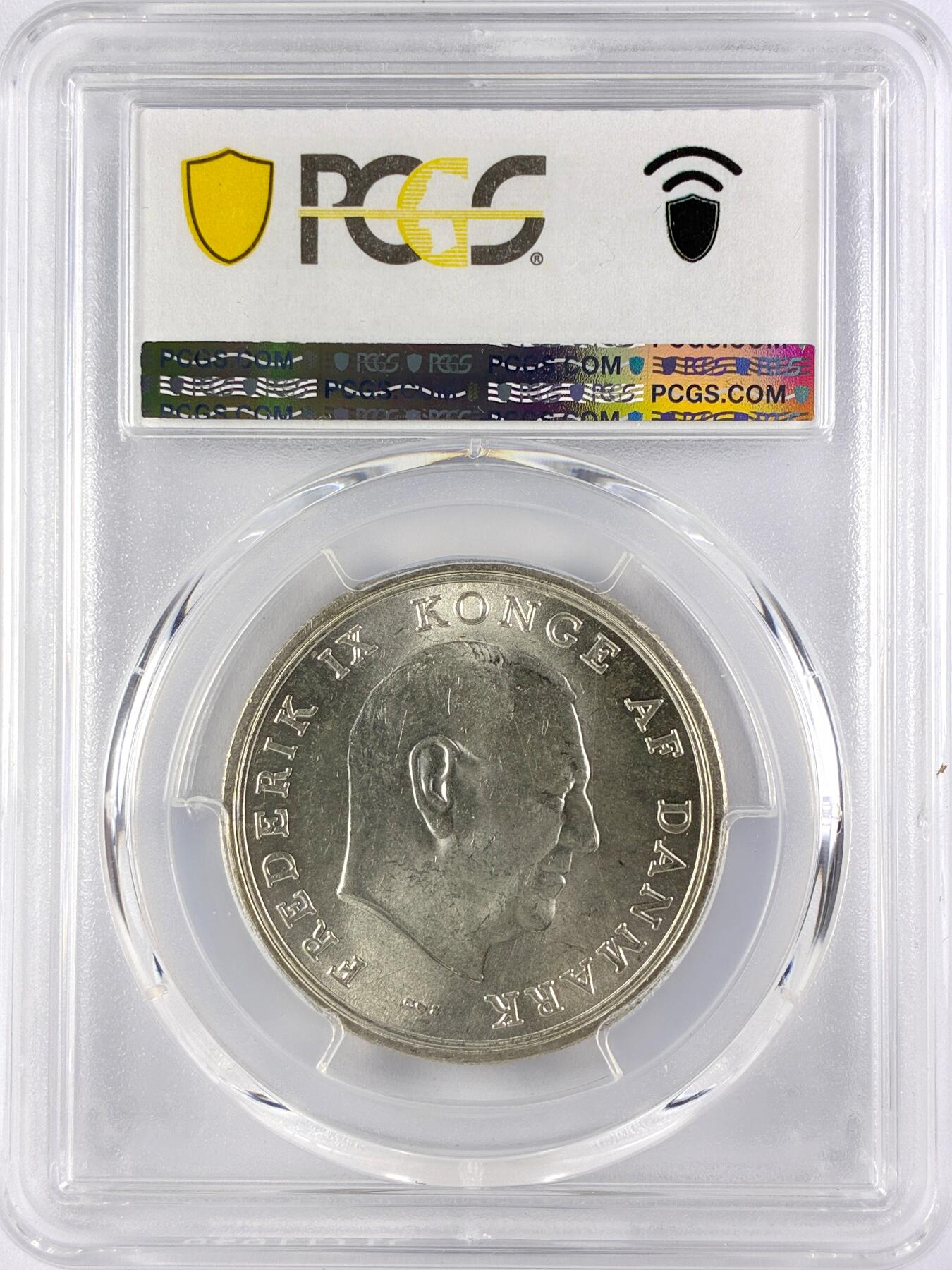 【雨安】【直播拍卖】【世界币章119期-评级币】2025-12-06 周六 19:30 保真 [评级欧洲] Denmark 丹麦 5克朗 1964年 结婚  PCGS-MS64