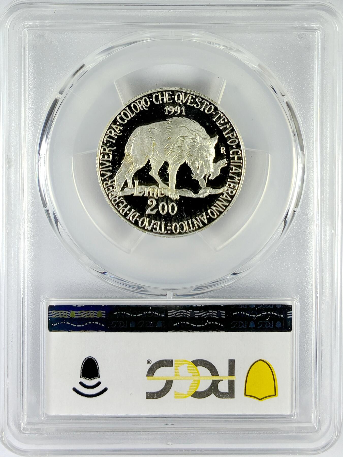 【雨安】【直播拍卖】【世界币章119期-评级币】2025-12-06 周六 19:30 保真 [评级现代] Italy 意大利 200里拉 1991年 动物和植物 PCGS-PR69DCAM