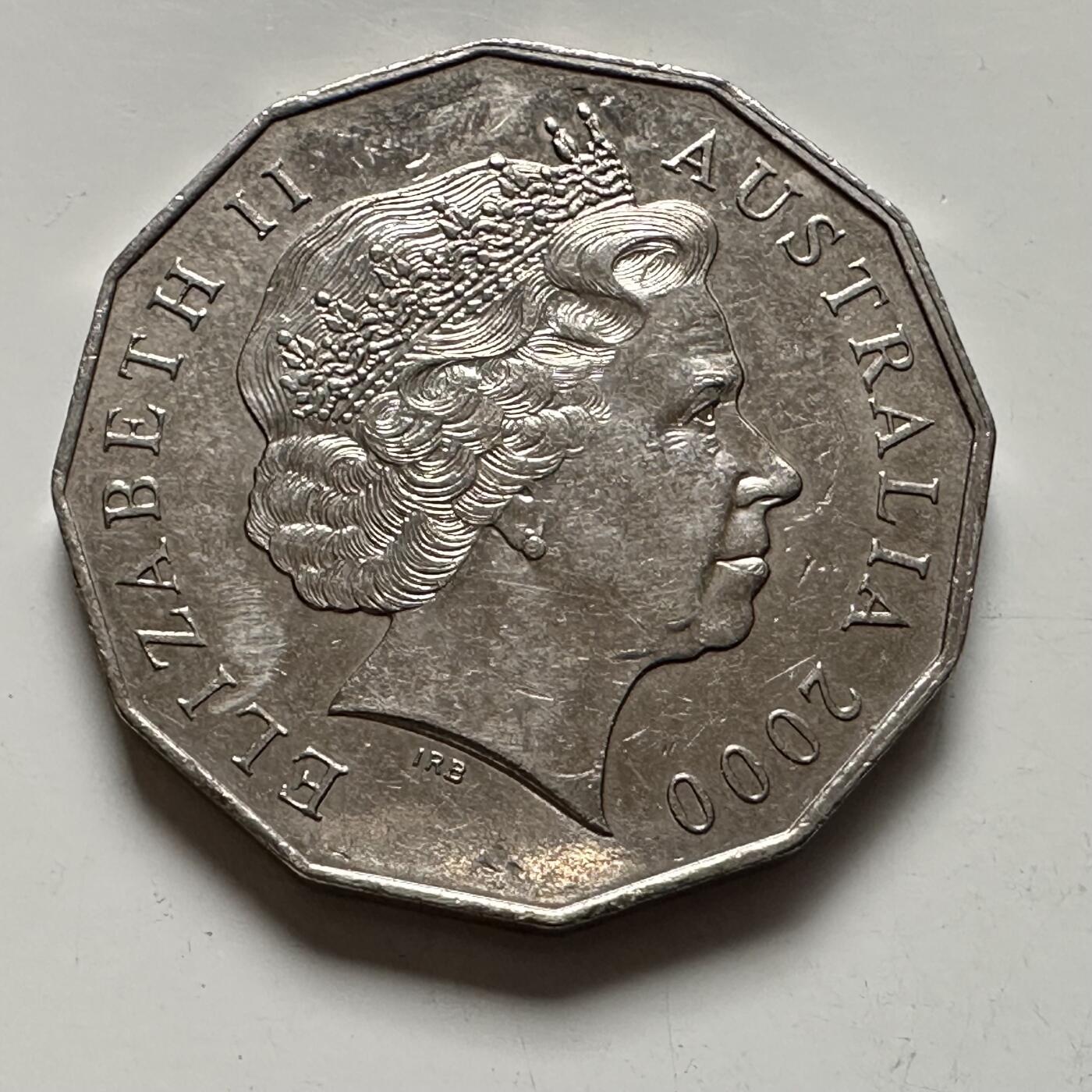 🌹外币初藏🌹🐯2025年第136场  每周二四六晚8️⃣点 接代拍 澳大利亚2000千禧年五十分纪念币 b