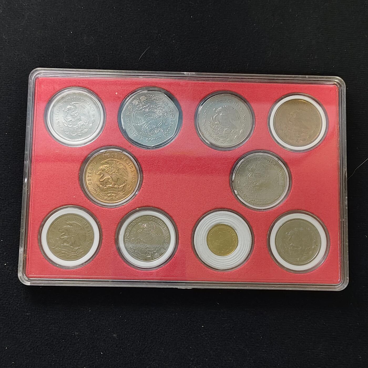 【全场包邮】纯粹捡漏拍482场（免费代拍第19场）-币封+套装+富兰克林（注意佣金） 【盒装套币】墨西哥各年份10枚套币一盒