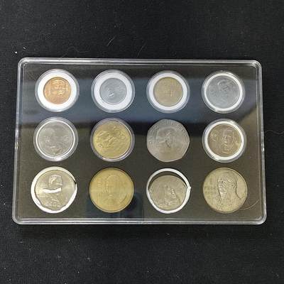 【全场包邮】纯粹捡漏拍482场（免费代拍第19场）-币封+套装+富兰克林（注意佣金） - 【盒装套币】墨西哥各年份12枚套币一盒-含1比索银币