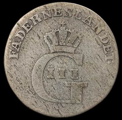 修遠堂世界钱币第九十六期 - 1777年瑞典1/12 RIKSDALER银币 4.06g