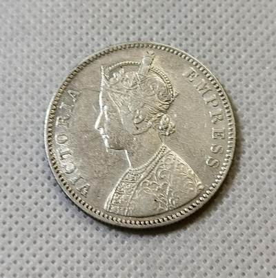 甄臻铺-世界币章拍卖（第42期）送拍享返佣金等优惠多多 - 英属印度1884年维多利亚1卢比银币 带光 11.6克 917银