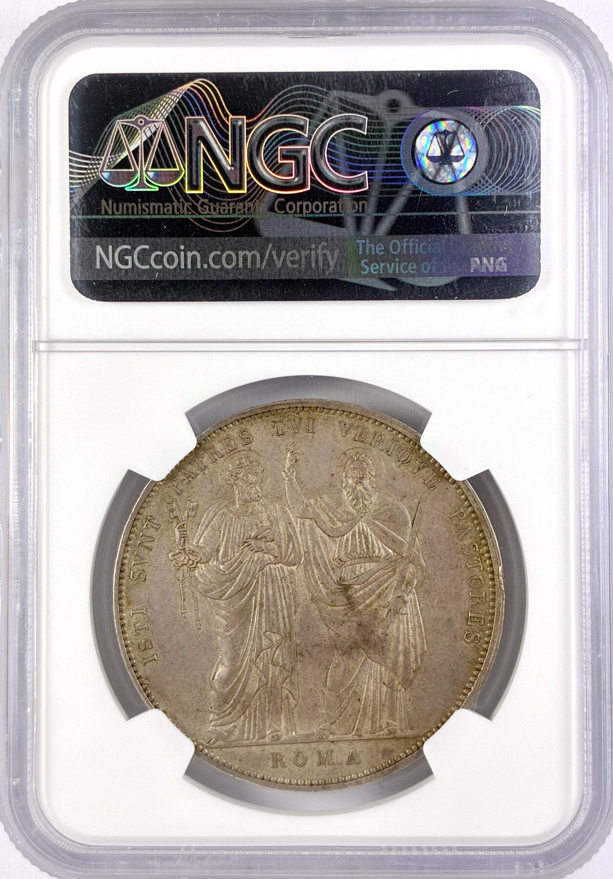 【雨安】【直播拍卖】【世界币章119期-评级币】2025-12-06 周六 19:30 保真 [评级欧洲] Italy 意大利 Papal梵蒂冈 1斯库多 1830年 庇护八世 1830年  NGC-MS63