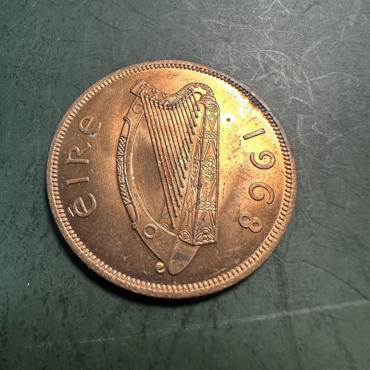 蒂克钱币-第49场 外国硬币散币场 爱尔兰 1968年  硬币 红铜光