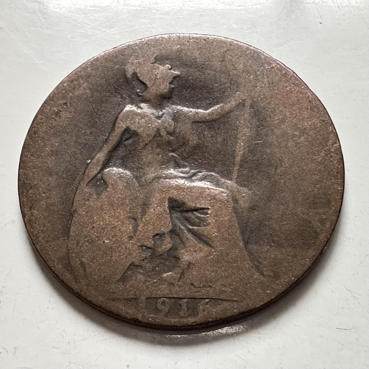 🌹外币初藏🌹🐯2025年第136场  每周二四六晚8️⃣点 接代拍 英国1916年1/2便士