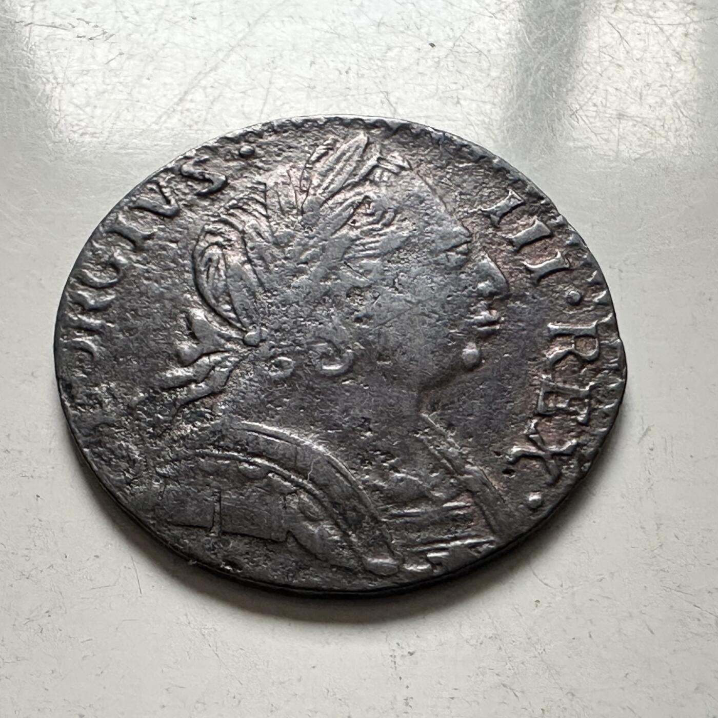 🌹外币初藏🌹🐯2025年第136场  每周二四六晚8️⃣点 接代拍 英国1774年乔治三世一法新铜币 21毫米