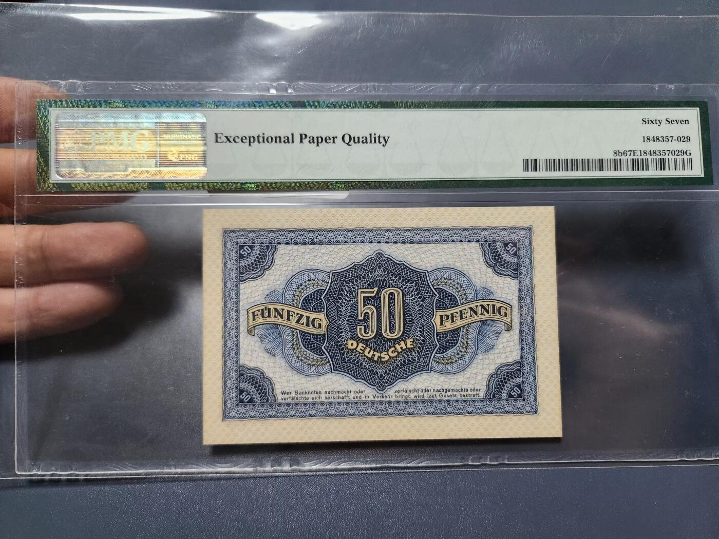 12月5号晚上8点 评级币专场外国纸币自动截拍第68场 德国PMG67