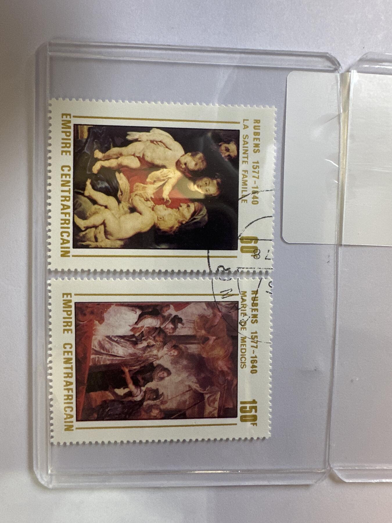 12.6邮票专场 中非1978年鲁本斯画作4全