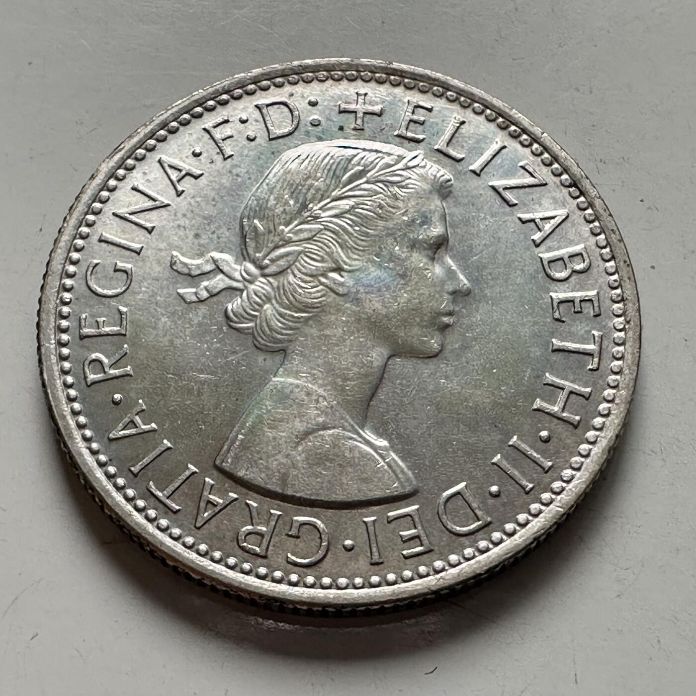 🌹外币初藏🌹🐯2025年第136场  每周二四六晚8️⃣点 接代拍 澳大利亚1954年女王访问一弗洛林纪念银币 11.3克半银 原光品