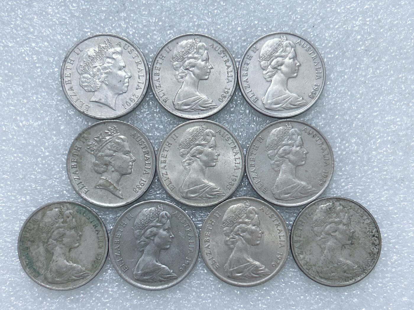 第一海外回流一元起拍收藏 散集专场  第275期 澳大利亚10分硬币 10枚