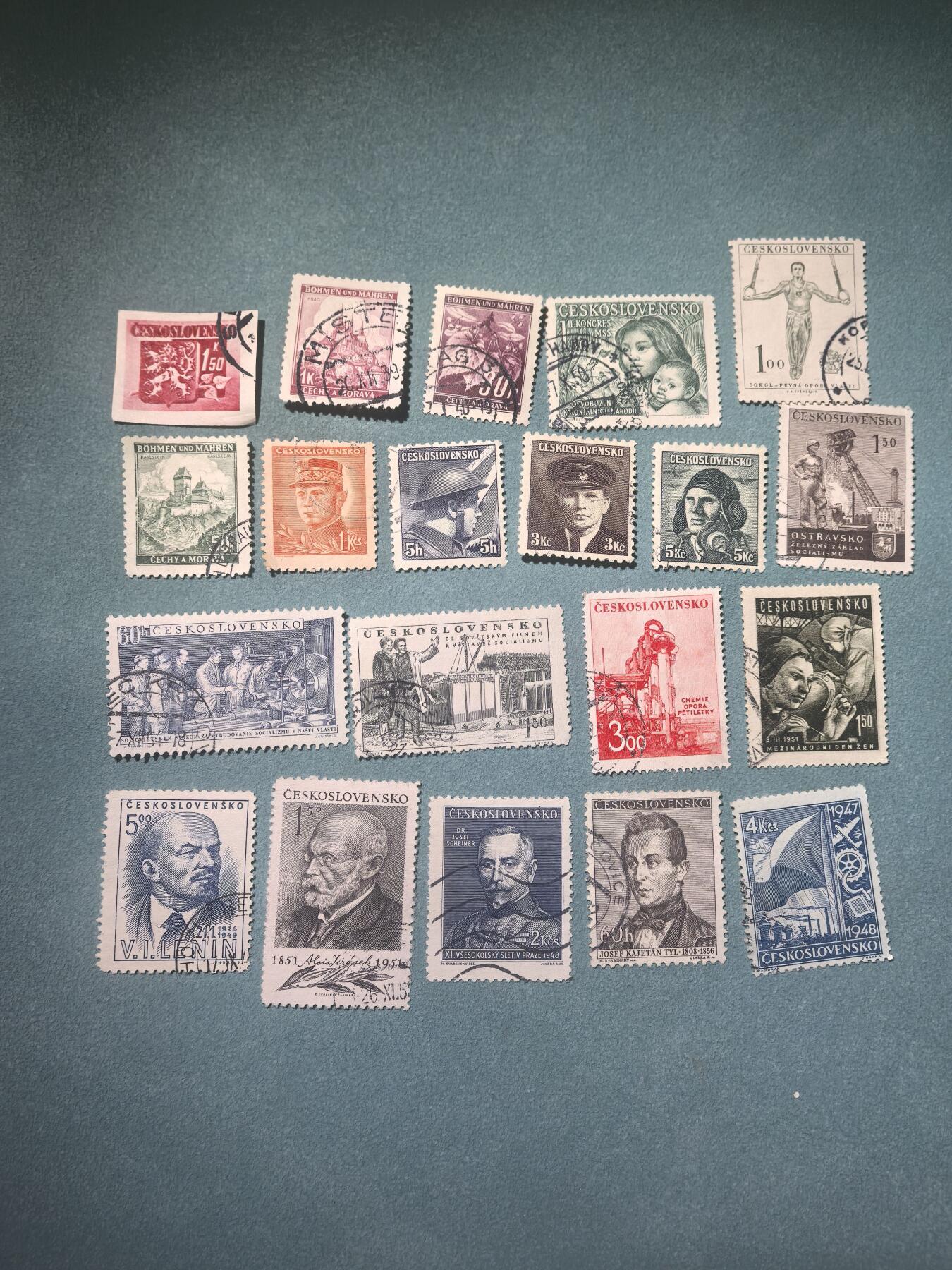 盛世勋华——号角文化勋章邮票专场拍卖第291期 捷克斯洛伐克（社会主义）邮政1940年代发行邮票20枚